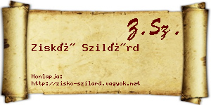 Ziskó Szilárd névjegykártya