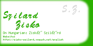 szilard zisko business card